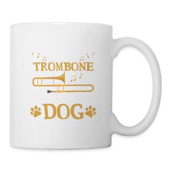 I Just Want To Play Trombone And Pet My Dog Trombo - Mug - white - Right