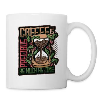 Coffee is precious, like time, coffee lovers - Mug - white - Right