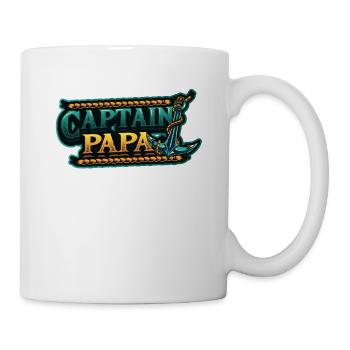 Kapitän Papa Bootfahren - Tasse - Weiß - Rechts