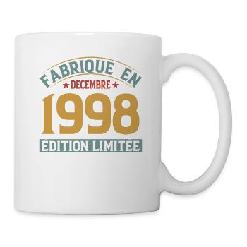 Fabriqué En Décembre 1998 Édition Limitée - Mug blanc - blanc - Droite