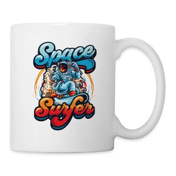 Space surfer astronaut - Mug - white - Right