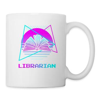 Retro Bibliothekar Buchbibliothek - Tasse - Weiß - Rechts