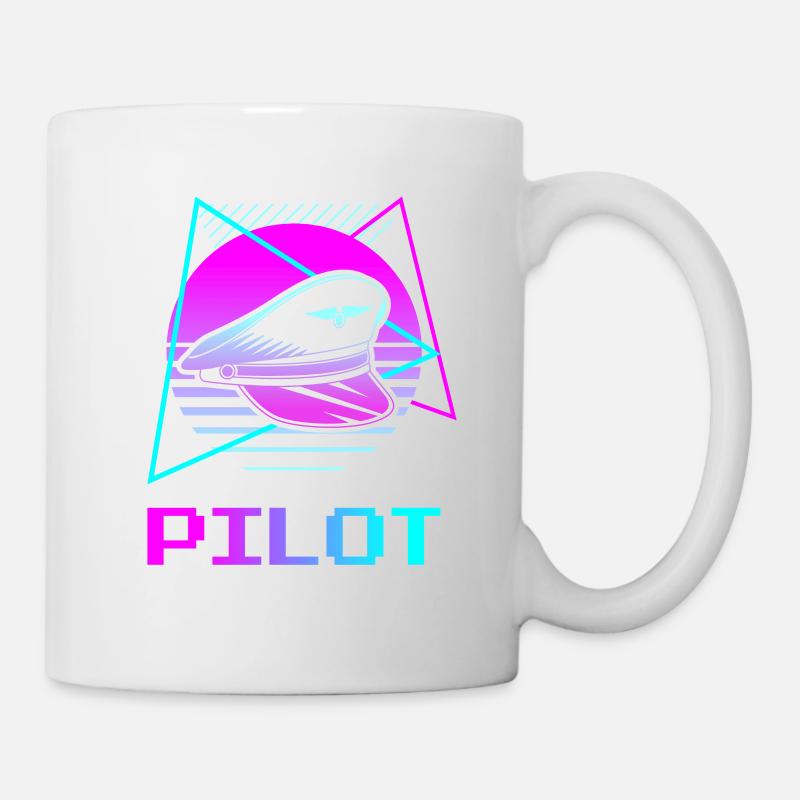 Pilotes d’aviation rétro - Mug blanc - blanc