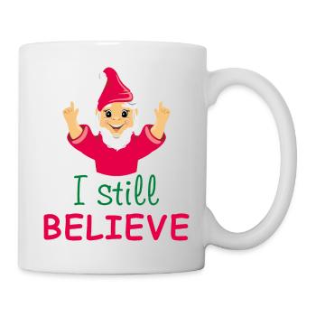Gnome heureux. Je crois toujours - Mug blanc - blanc - Droite