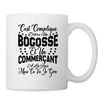 c'est compliqué d'être un Bogosse et un Commerçant - Mug blanc - blanc - Droite