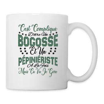 c'est compliqué être un Bogosse et un Pépiniériste - Mug blanc - blanc - Droite