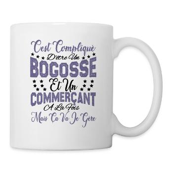 c'est compliqué d'être un Bogosse et un Commerçant - Mug blanc - blanc - Droite