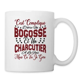 c'est compliqué d'être un Bogosse et un Charcutier - Mug blanc - blanc - Droite