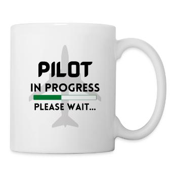 pilot in progress future pilot airplane aircraft - Mug - white - Right