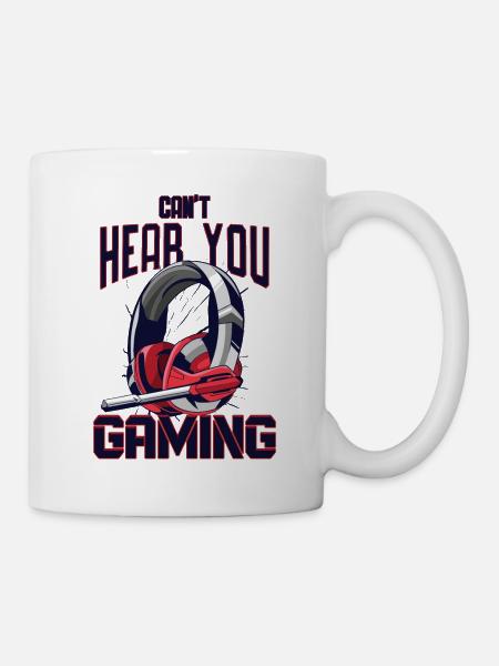 Gaming-Design mit Headset - Tasse - Weiß