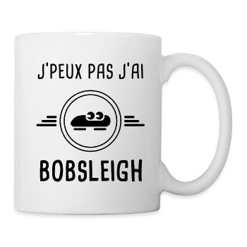 je peux pas j'ai bobsleigh pour bobsleigher - Mug blanc - blanc - Droite
