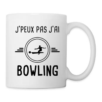 je peux pas j'ai bowling pour lanceur - Mug blanc - blanc - Droite