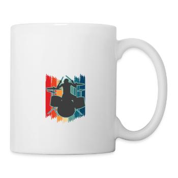 Real Guys Play Drum Set Drummer - Mug - white - Right