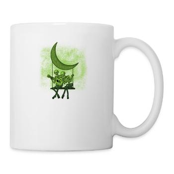 Deux squelettes sont assis sur une balançoire et - Mug blanc - blanc - Droite
