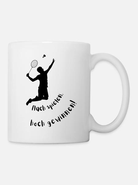flach spielen, hoch gewinnen - Tasse - Weiß