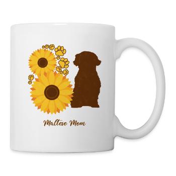 Sonnenblumenmutter - Maltesisch - Tasse - Weiß - Rechts