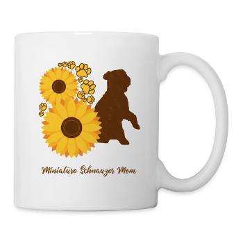 Mère tournesol - schnauzer miniature - Mug blanc - blanc - Droite