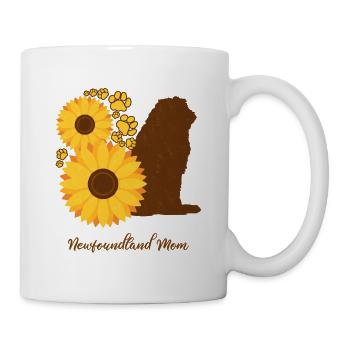 Sonnenblumenmutter - Neufundland - Tasse - Weiß - Rechts