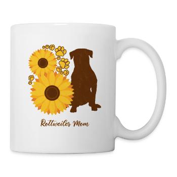 Sonnenblumenmutter - Rottweiler - Tasse - Weiß - Rechts