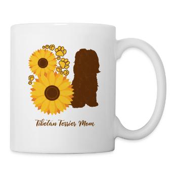 Sunflower Mother - Tibetan Terrier - Mug - white - Right