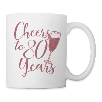 80. Geburtstag Frauen Ihr Geburtstagskind 80 Jahre alt - Tasse - Weiß - Rechts