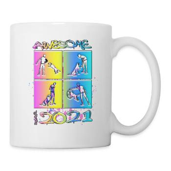 Awesome since 2021. Agility, Hundetraining - Mug - white - Right