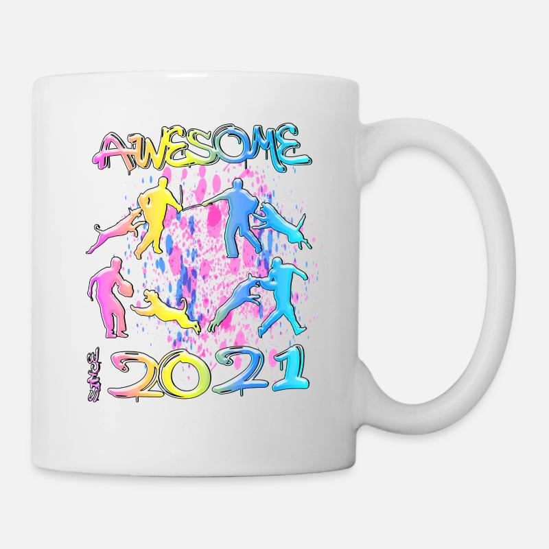 Awesome since 2021. Agility, Hundetraining - Tasse - Weiß