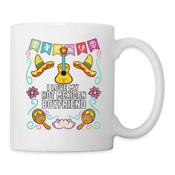 I Love My Hot Mexican Boyfriend Mexico Pride - Mug - white - Right