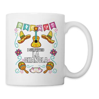I Survived La Chancla Mexican Slippers Sandals - Mug - white - Right