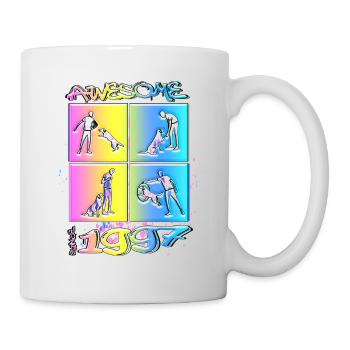 Awesome since 1997. Agility, Hundetraining - Mug - white - Right
