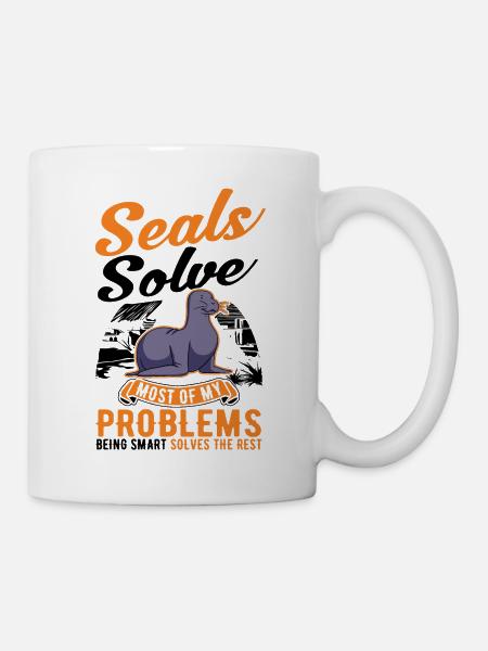 Seal Gift Sea Lion Seal Sea Lion - Mug - white