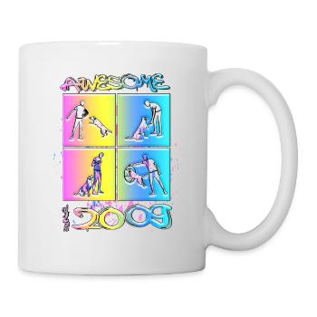 Génial depuis 2009. Agilité, Dressage de chiens - Mug blanc - blanc - Droite