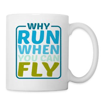 Pourquoi courir quand vous pouvez voler 5 - Mug blanc - blanc - Droite