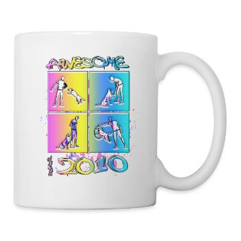 Awesome since 2010. Agility, Hundetraining - Mug - white - Right