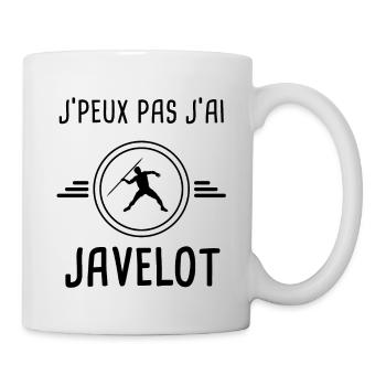 je peux pas j'ai javelot pour tireur - Mug blanc - blanc - Droite