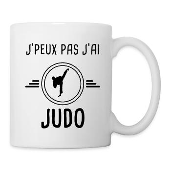 je peux pas j'ai judo pour judoka - Mug blanc - blanc - Droite
