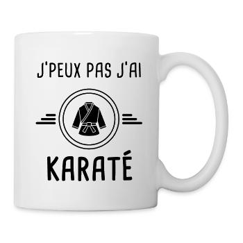 je peux pas j'ai karaté karategi pour karatéka - Mug blanc - blanc - Droite