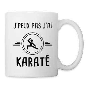 je peux pas j'ai karaté combat pour karatéka - Mug blanc - blanc - Droite