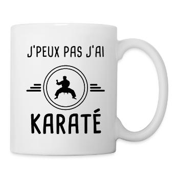 je peux pas j'ai karaté pour karatéka - Mug blanc - blanc - Droite