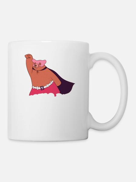 Superheld Vorbild Braunbär Grizzly - Tasse - Weiß