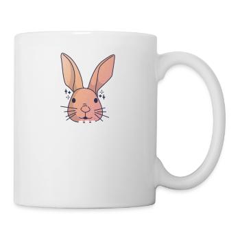 cute bunny hypnotizes people - Mug - white - Right