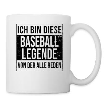 Softball Geburtstag geboren Legende Baseball - Tasse - Weiß - Rechts