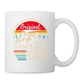 Original Vintage Établi En 2007 Anniversaire - Mug blanc - blanc - Droite