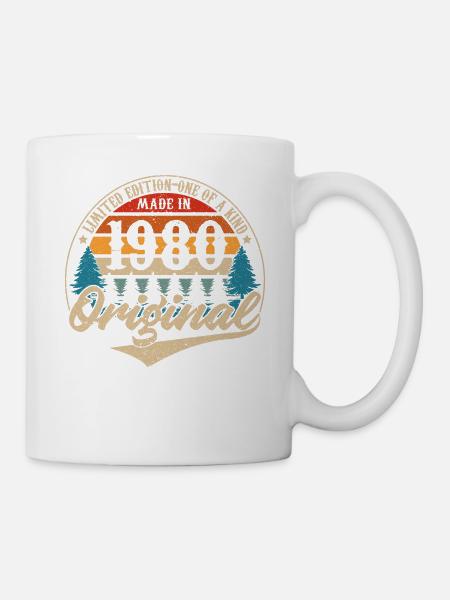 Jahrgang 1980 Original - Tasse - Weiß