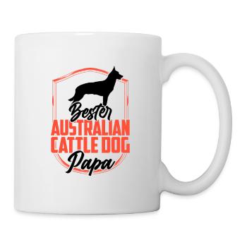 Australian Cattle Dog Papa Treibhund - Tasse - Weiß - Rechts