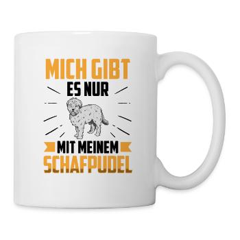 Nur mit meinem Schafpudel altdeutscher Hütepudel - Tasse - Weiß - Rechts