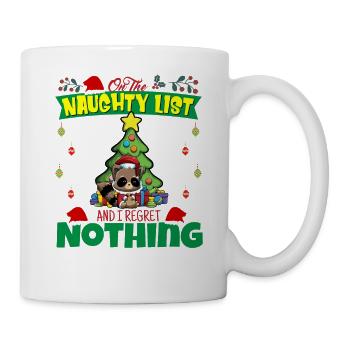 Sur la liste coquine et je ne regrette rien Père Noël - Mug blanc - blanc - Droite