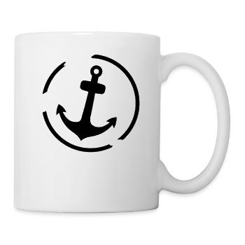 Anker Maritime Meer Segeln - Tasse - Weiß - Rechts