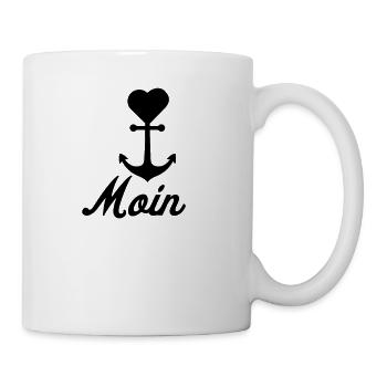 Moin Anker Maritime Meer Segeln - Tasse - Weiß - Rechts