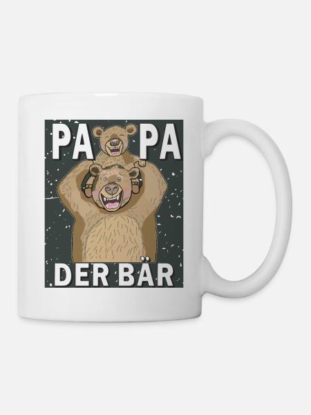 BÄR PAPA KIND PAPA DER BÄR - Tasse - Weiß